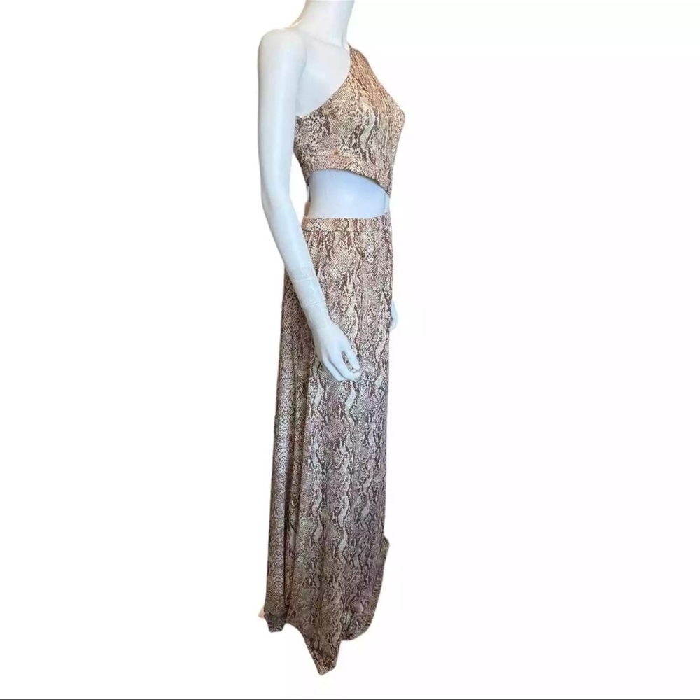 L’Agence Fontana One-Shoulder Snake Print Maxi Dress  | Revolve, Zimmermann - Picture 4 of 10